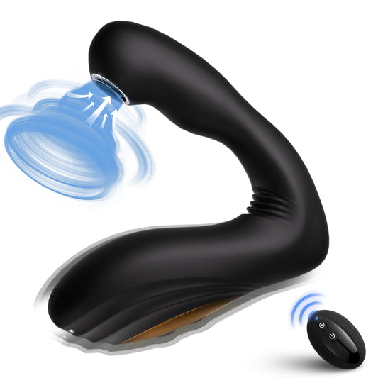 Prostate Sucking Anal Vibrator - 9 Modes Male Masturbator & Perineum Massager with Remote Control