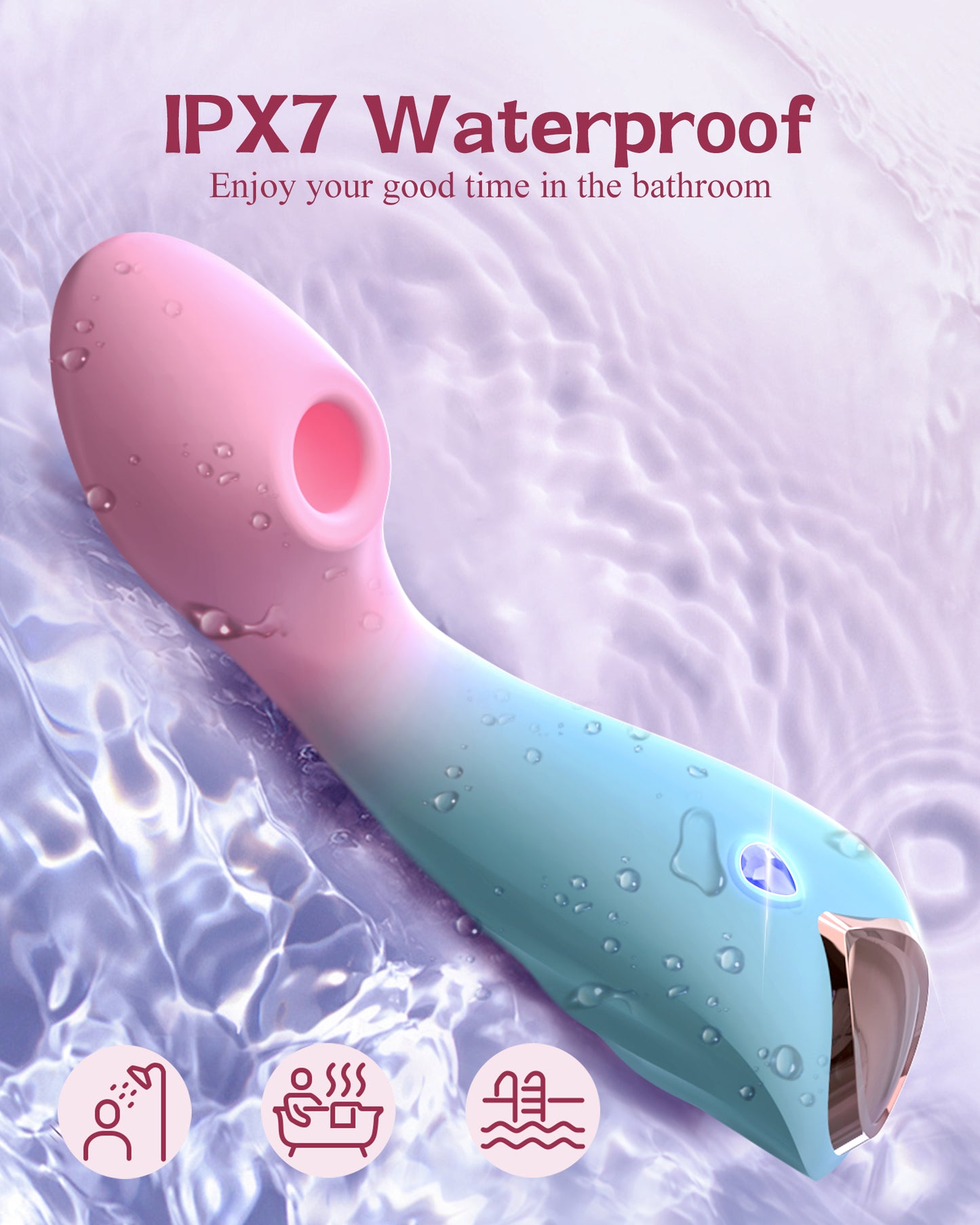 Sucking Vibrator for Women - 9-Mode G-Spot & Clit Stimulator, Silicone Adult Toy for Pleasure & Couples Play